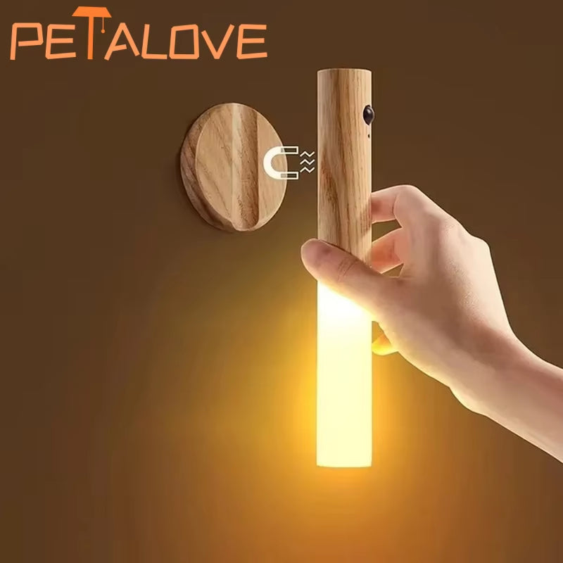 1Pc Intelligent Human Body Induction Night Light, LED Rechargeable Corridor Cabinet Wall Light, Household Toilet Wall Induction