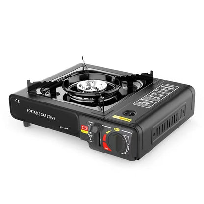 Portable Burner Stainless Steel Backpacking Stove with Carry Case Outdoor Gas Tank Stove for Outdoor Camping Hiking Cooking