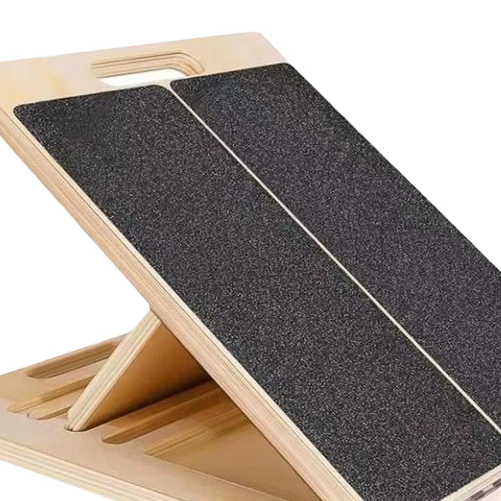 Slant Board Calf Stretcher Foldable Nonslip Wooden Portable Adjustable Leg Stretch for Home Gym Yoga Exercise Sports Workout